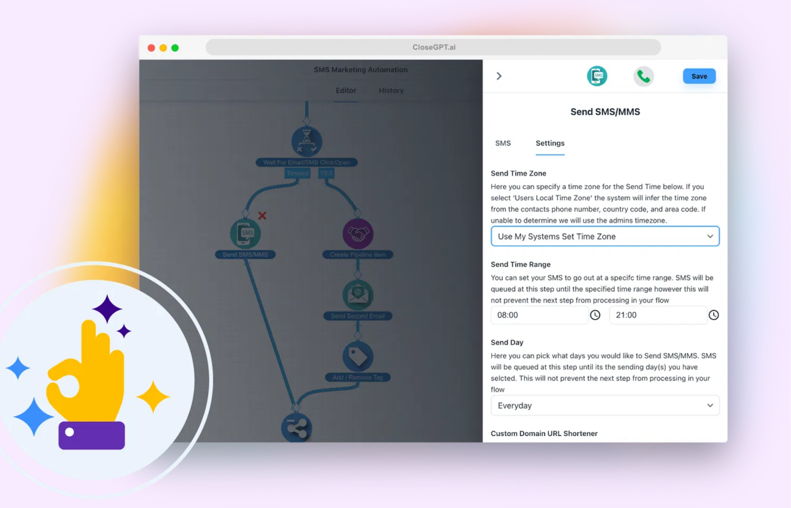 AI can write customer email and automatically set timeline to publish 